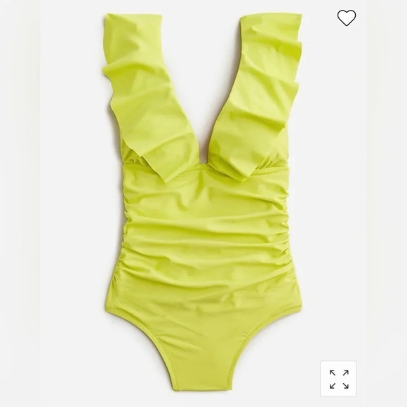 NWT J crew
Ruffled v neck ruched one piece swim suit 
Size 0 - Picture 1 of 6